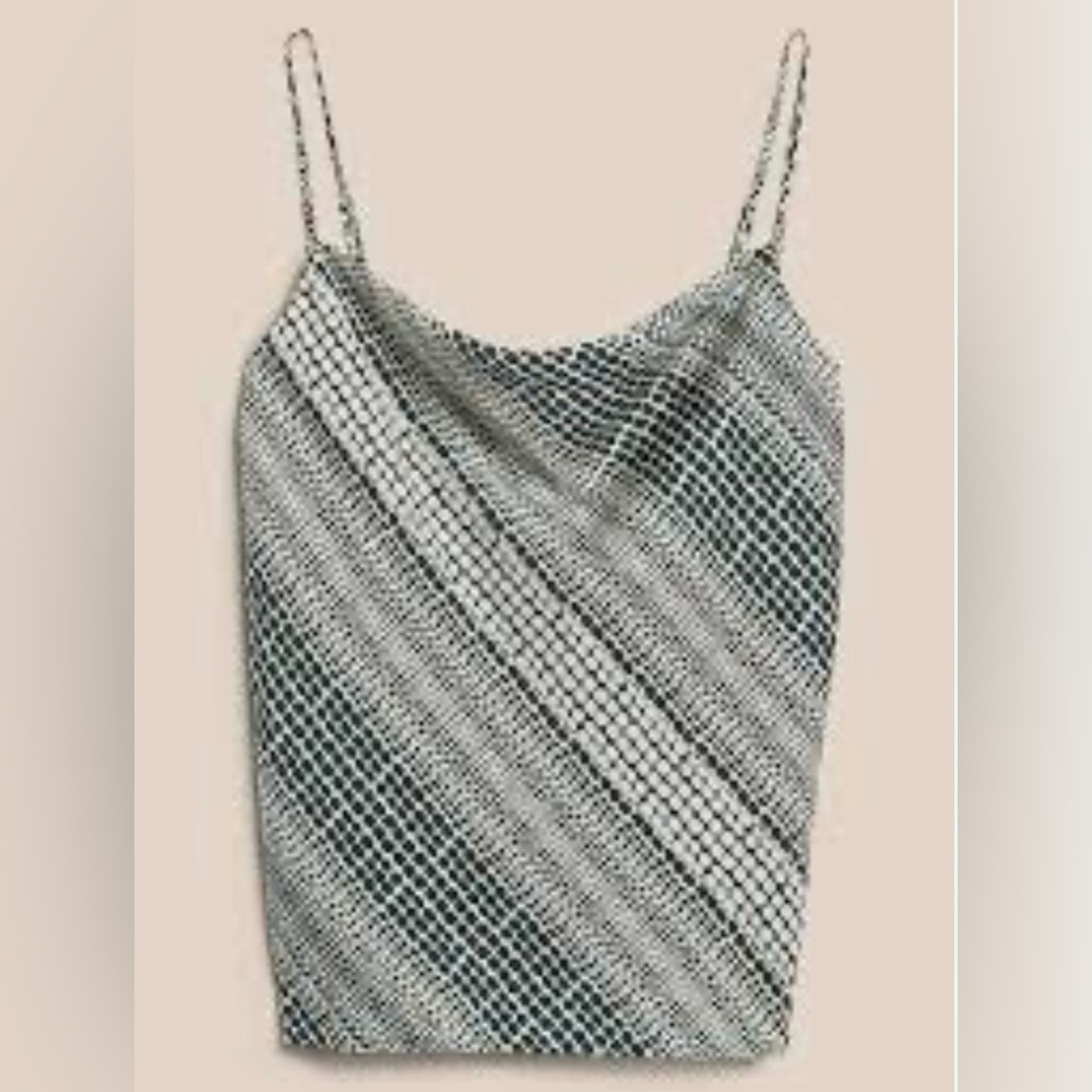 Banana Republic Petite Silky Cowl Camisole in Ocean Emerald- NWT
